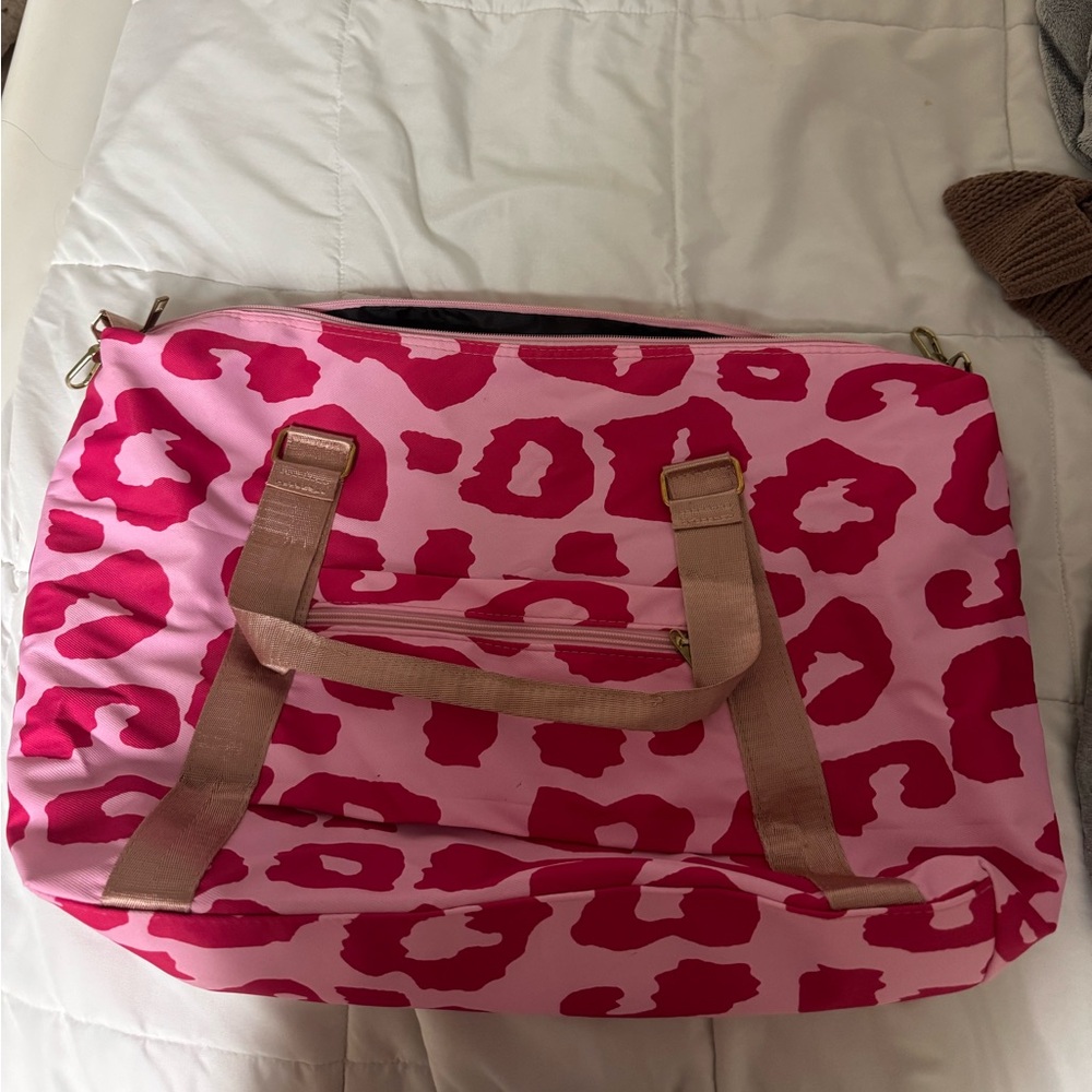 Pink Leopard Print Women's Bag